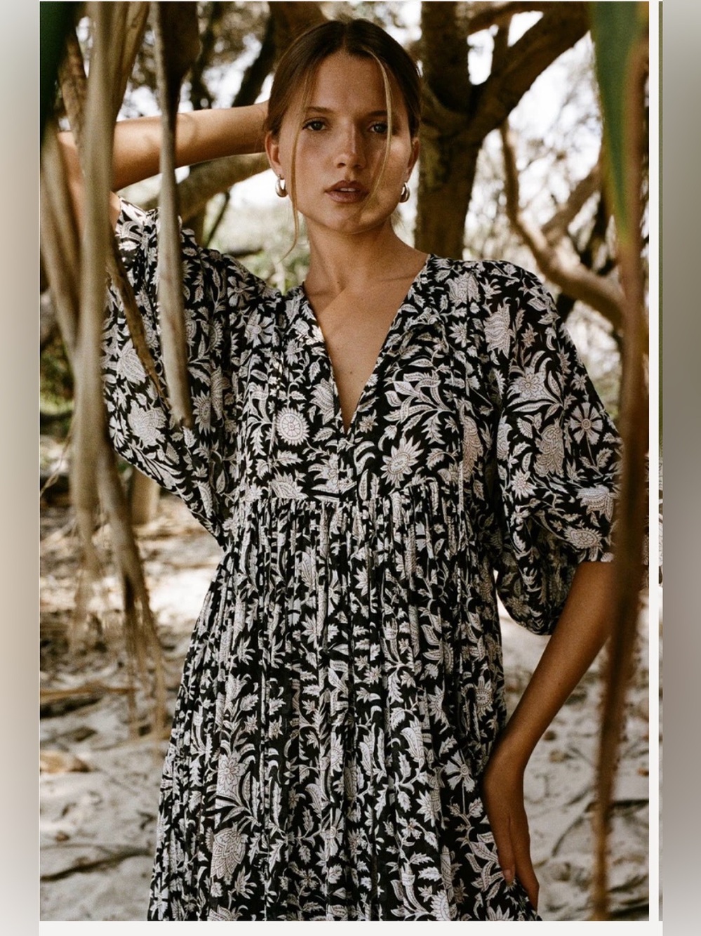 Daughters of India Kyra Midi Dress in Pepper XL - Picture 3 of 11